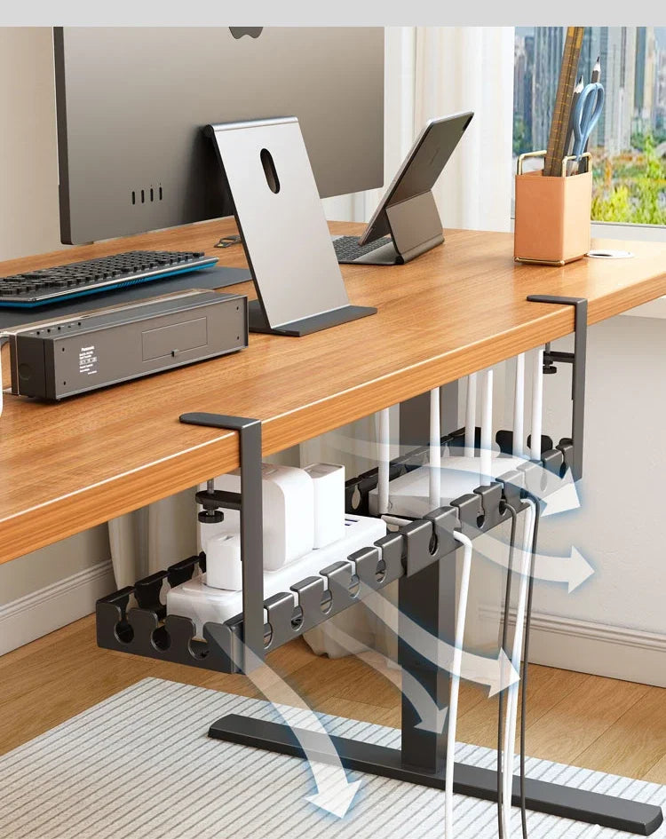 Desk Cable Management Tray Wire Management Cable Tray for Wire Organizer Charging Data Cord PC Computer Cord Rack in Office Home