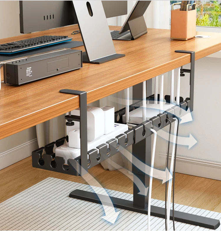 Desk Cable Management Tray Wire Management Cable Tray for Wire Organizer Charging Data Cord PC Computer Cord Rack in Office Home
