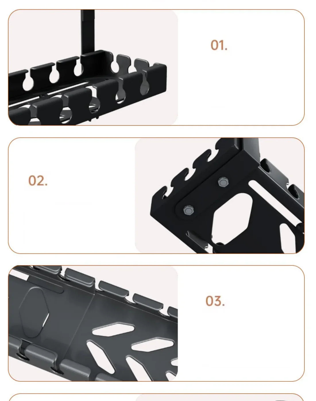 Desk Cable Management Tray Wire Management Cable Tray for Wire Organizer Charging Data Cord PC Computer Cord Rack in Office Home
